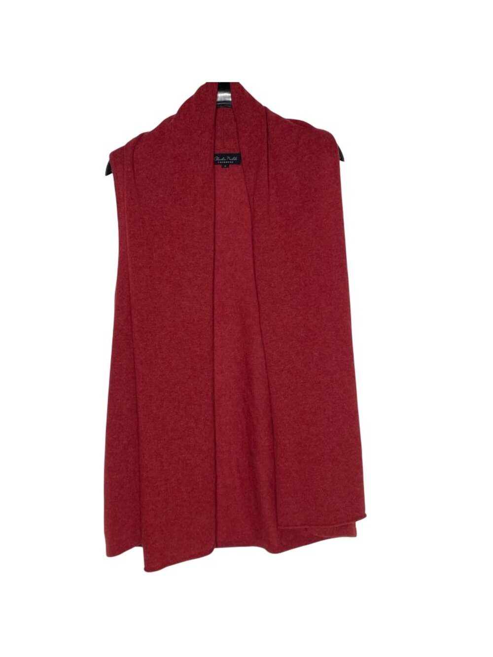 Claudia Nichole Cashmere Open Longline Sweater Cardigan Shawl Collar Sz MED